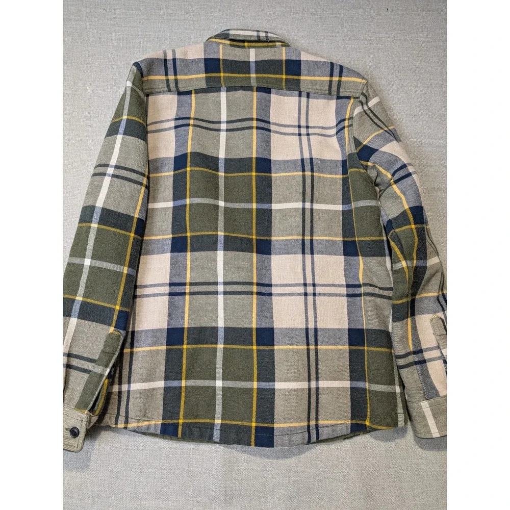 Barbour Men's L  Plaid Forest Mist Tartan Cannich Overshirt / Jacket - Picture 3 of 7